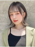 ダブルカラー インナーカラー くびれボブ