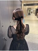 フワッと上品に◎ローポニーヘア