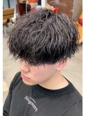 刈り上げ マッシュ ツイストスパイラル パーマ