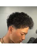 【夏オススメ！】爽やかテーパーフェードスパイキー、パーマ