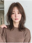 【ブルベ夏30代】ショコラグレージュのくびれレイヤーミディ
