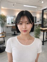 フォト 新宿三丁目(foto) 髪質改善縮毛矯正地毛風ストレート切りっぱなしボブ
