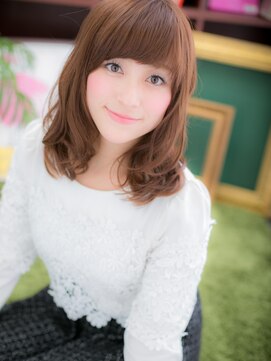 カバーヘア ブリス 戸田公園西口店(COVER HAIR bliss) 斜めバング暖色系カラーくせ毛風小顔ロブ戸田公園20代30代40代a!