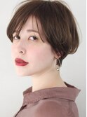 ふんわり 丸み マッシュショート 手入れ簡単 小顔