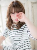 mod's姪浜/ココアベージュ大人かわいいくるくる波巻きカールg