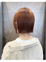 ルクス(Lux) hair lux【中村優希】オレンジカラーミニボブ