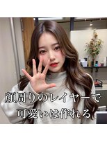 サニー 渋谷(SUNNY)&nbsp;レイヤーカット、ハイライト、グレージュ、ミルクティー