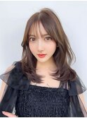 大人可愛いレイヤーカット ワンカールシースルーバング