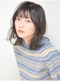 透け感♪シースルー２wayバング×ミディアムレイヤー