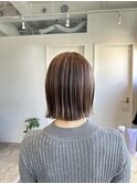 イメチェン/切りっぱなしボブ［表参道/髪質改善/ハイライト］