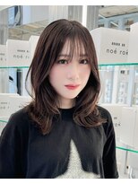 ノエロク 岐阜(noe rok) 顔まわりレイヤースタイル20代前髪あり