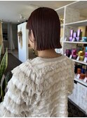 パッツリボブとチョコレートブラウン