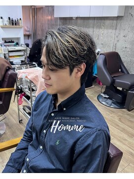 オムファミーユラグ(homme, famille raugh) 前下がりサイドパート