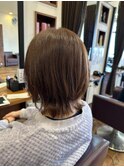 大人かわいい20代30代40代小顔レイヤーショートアッシュブラウン
