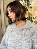 葛西ハイライト白髪ぼかしショートボブ小顔カットレイヤーカット