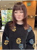 ミディアム　レイヤー　スタイル　暖色　大須　上前津
