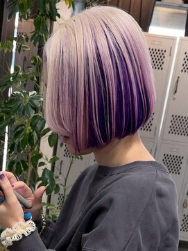 アポロ 横浜駅店(apollo) xカラー/ホワイトグレージュ/レイヤーカット/チェリーブラウン