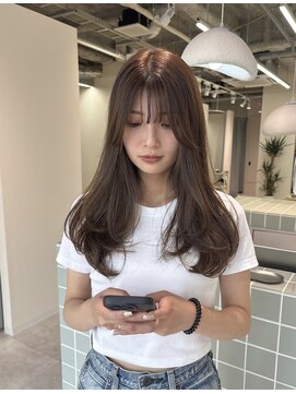 ネウィ 広島(newi) オリーブベージュ/レイヤーカット/前髪/韓国/髪質改善