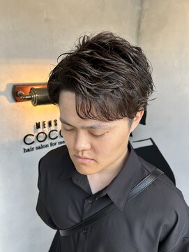 メンズココ 清澄白河店(MENS COCO) 七三センターパート刈り上げスタイル韓国風