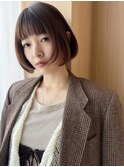 【晴音】フレンチボブ/マロンブラウン/ショート/30代