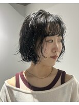 フゾンカウチ(fuzon kauti)&nbsp;ボブパーマレイヤーボブ顔周りレイヤーパーマスタイル20代30代