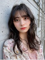 パザパ 寒河江店(pa.za.pa.)&nbsp;韓国風暗髪巻き髪ロング/顔回りレイヤー/20代30代40代