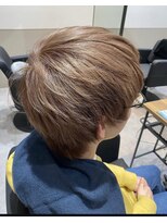 リノ エヘウ(Lino eheu)&nbsp;ツイストパーマ七三オールバックマッシュウルフスリークショート