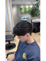 ネイビー 表参道(NAVY) 初パーマビジネスマンおすすめツーブロックフェザーパーマ