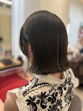ファースト 長町店(first) 【20代30代～】雰囲気柔らか/オリーブベージュ/切りっぱなしボブ