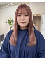 零秒女髪 千里丘店 上品で艶やかな髪質改善カラーのセミロング艶髪美髪艶カラー艶感