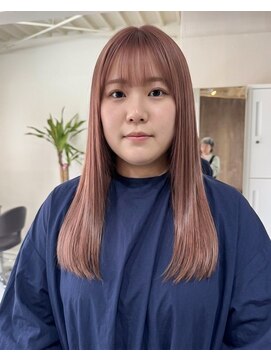 零秒女髪 千里丘店 上品で艶やかな髪質改善カラーのセミロング艶髪美髪艶カラー艶感