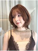 柔らかミディボブ