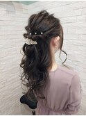 ハーフアップ