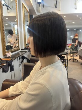 グランドライン(GRAND LINE) クセ毛さんを縮毛矯正でうるつやボブ フレンチカジュアル