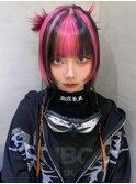 【RITZY】PINK×BLACK☆Y2K☆ウルフカット