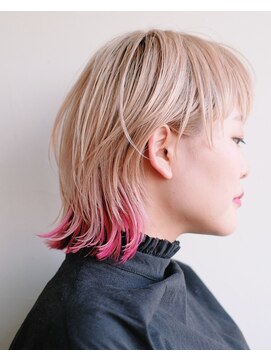 ルプラ ガーデン(le-pla garden) ピンク#ボブウルフ#ダブルカラー＃エンドカラー＃ケアブリーチ