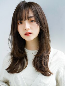 レノラ 本町(LENORA) オリーブベージュレイヤーカットレイヤーロング