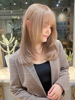 サンクプロジェクト(cinq PROJECT) ミルクティーベージュハイトーンカラーダブルカラーレイヤー韓国