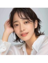 エヌプラス(N+)&nbsp;黒髪ボブルフネビージュ小顔ワンレン