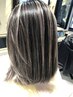 カット＋ダメージレスカラー＋白髪を活かすハイライト　￥16500