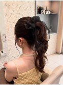 高めポニーテールアレンジ!