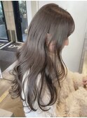 x透明感カラー/イメチェン/ホワイトブロンド/外ハネボブ/美髪