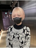 ココアベージュ/クラゲヘアー/ボブレイヤー/小顔/ミニマルボブ