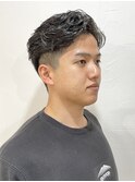 ツーブロック×シャドウパーマ