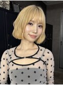 くびレイヤーボブルフネビージュ小顔ワンレンこなれミディ