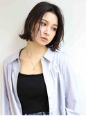 池袋 レイヤーボブ ミディアムボブ グレーブラウン 大人ボブ