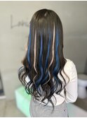 ブルー×シルバーハイライト