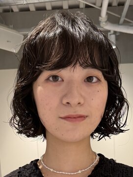 テクネ 天神大名(techne) 天神顔周りレイヤーカットミディアムボブパーマレイヤーパーマ