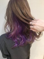 ピーディーフィノ 大通(PD fino) ミルクティーベージュ×パープルインナーカラー