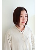 《倉敷 k's plus》切りっぱなし 前下がりbob